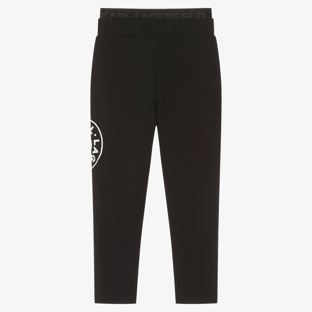 KARL LAGERFELD - Boys Black Cotton Joggers