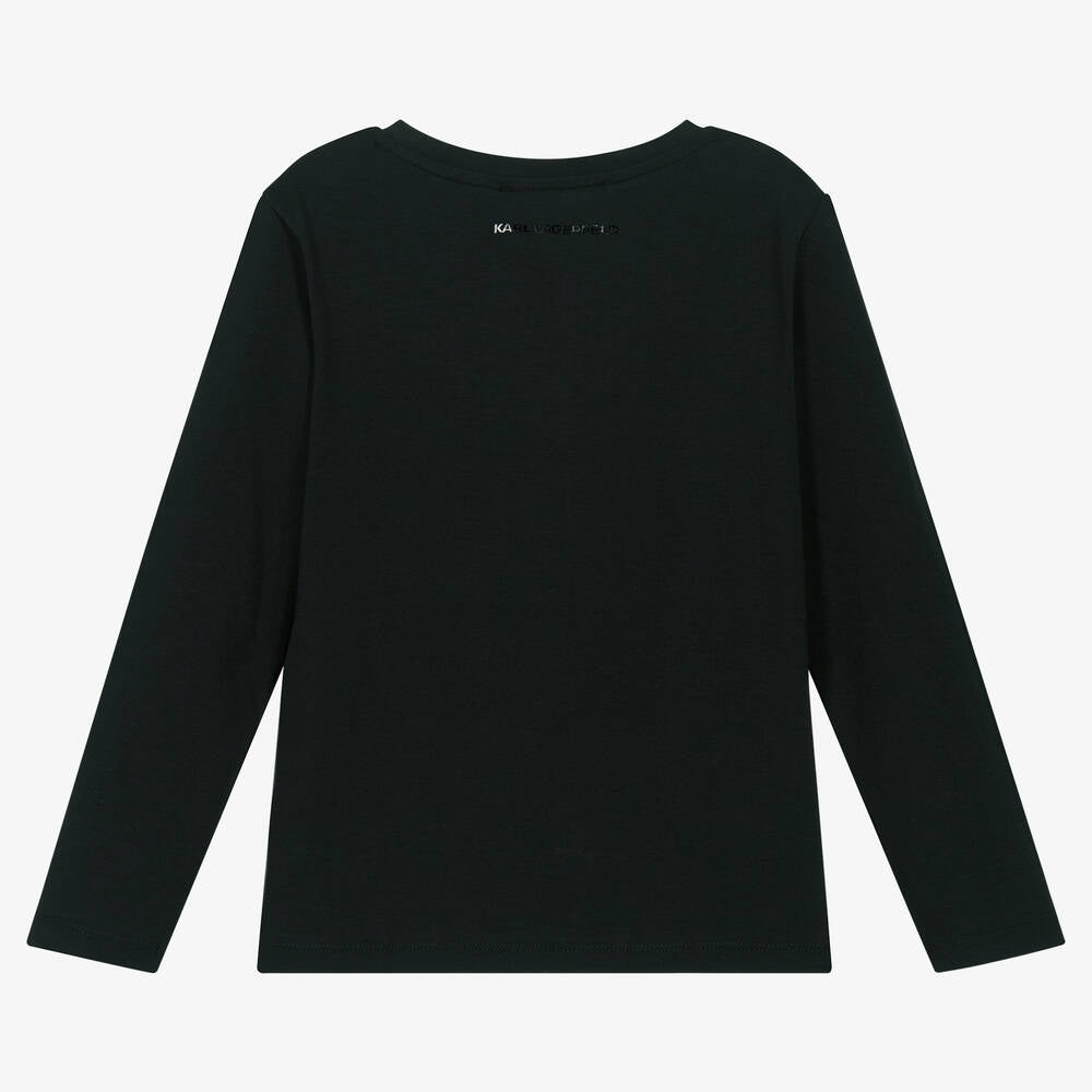 KARL LAGERFELD - Black Long Sleeve Top