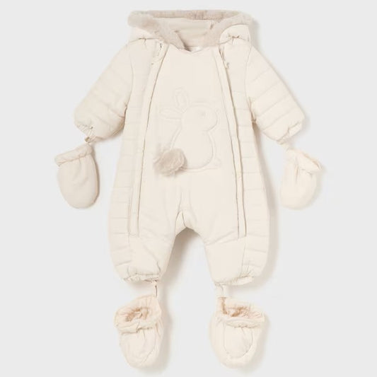 Mayoral - Newborn Winter Beige Colour One piece