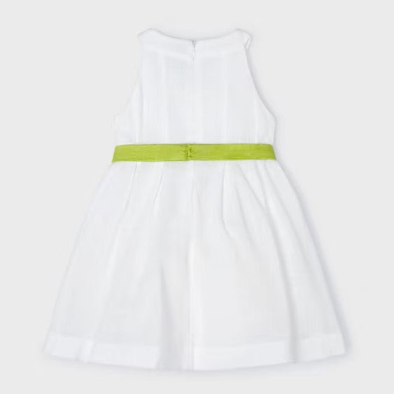 Mayoral - White with Flowers Formal Dress For Girls