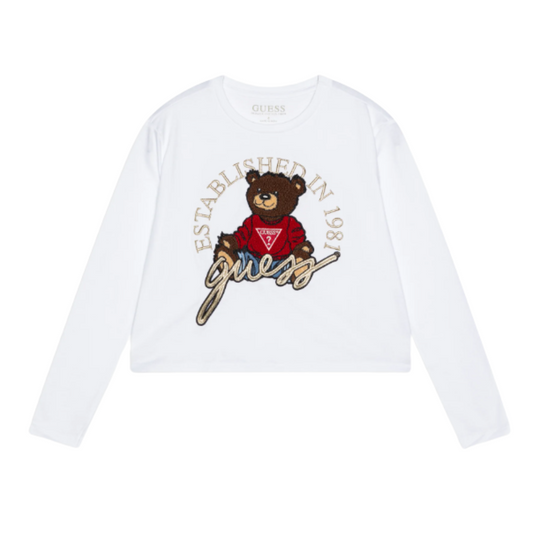 Guess - Crop Top White Girls Teens Top