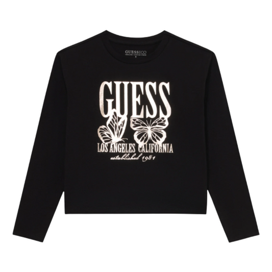 Guess - Black with Metallic Butterflies Top