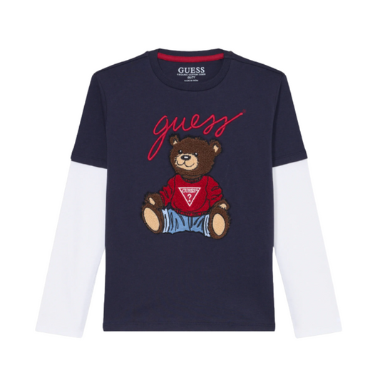 Guess - Navy Blue 2 Colours Bear Top