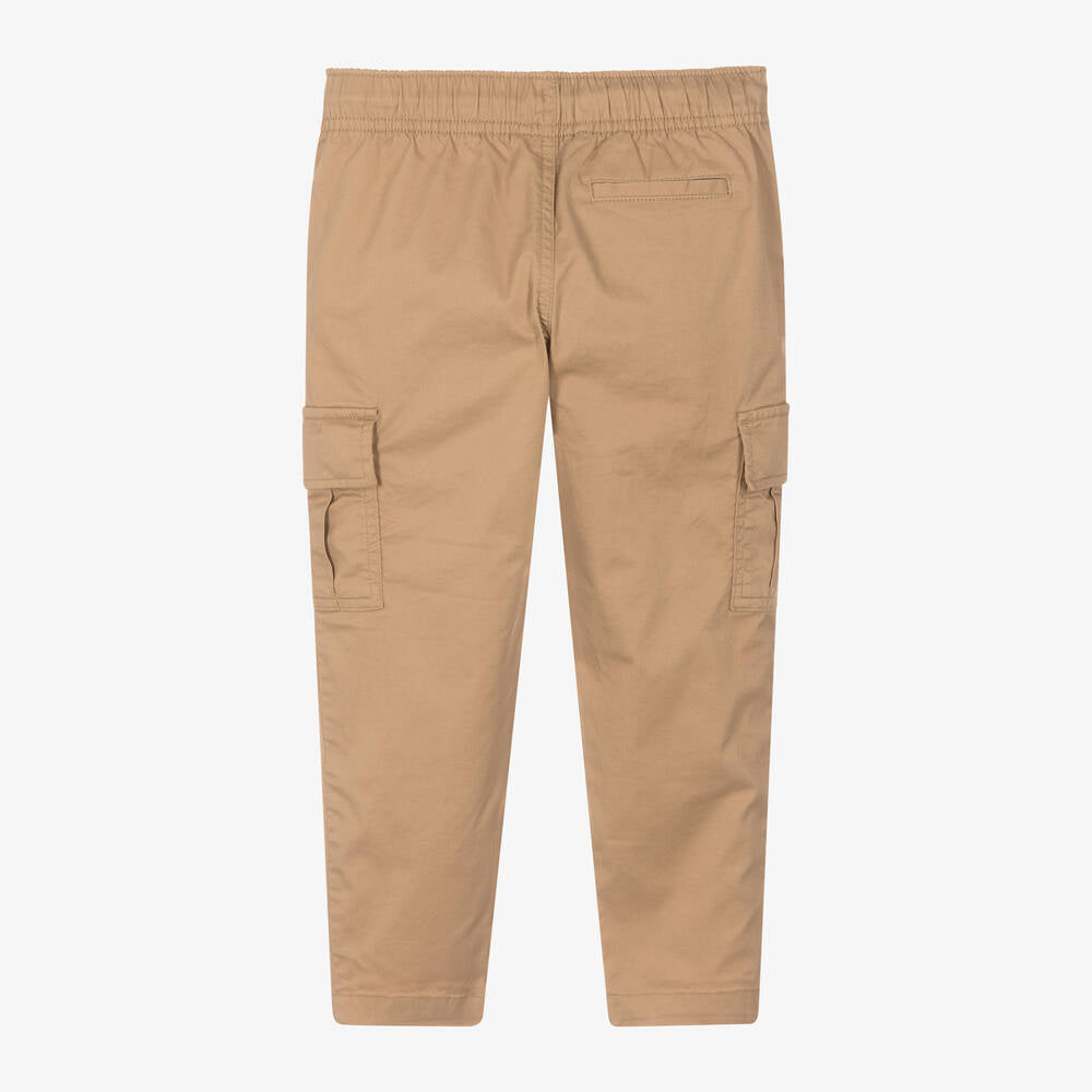 Tommy Hilfiger - Boys Beige Cotton Cargo Trouser