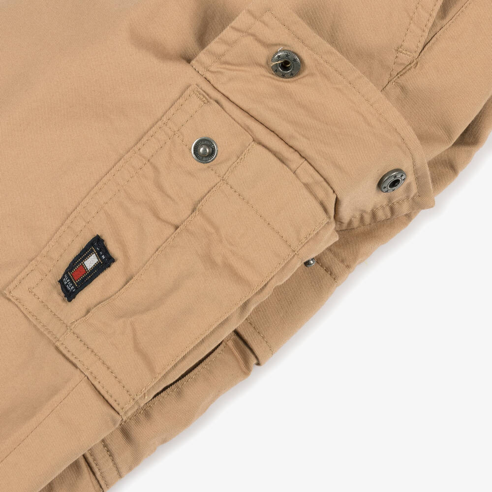 Tommy Hilfiger - Boys Beige Cotton Cargo Trouser