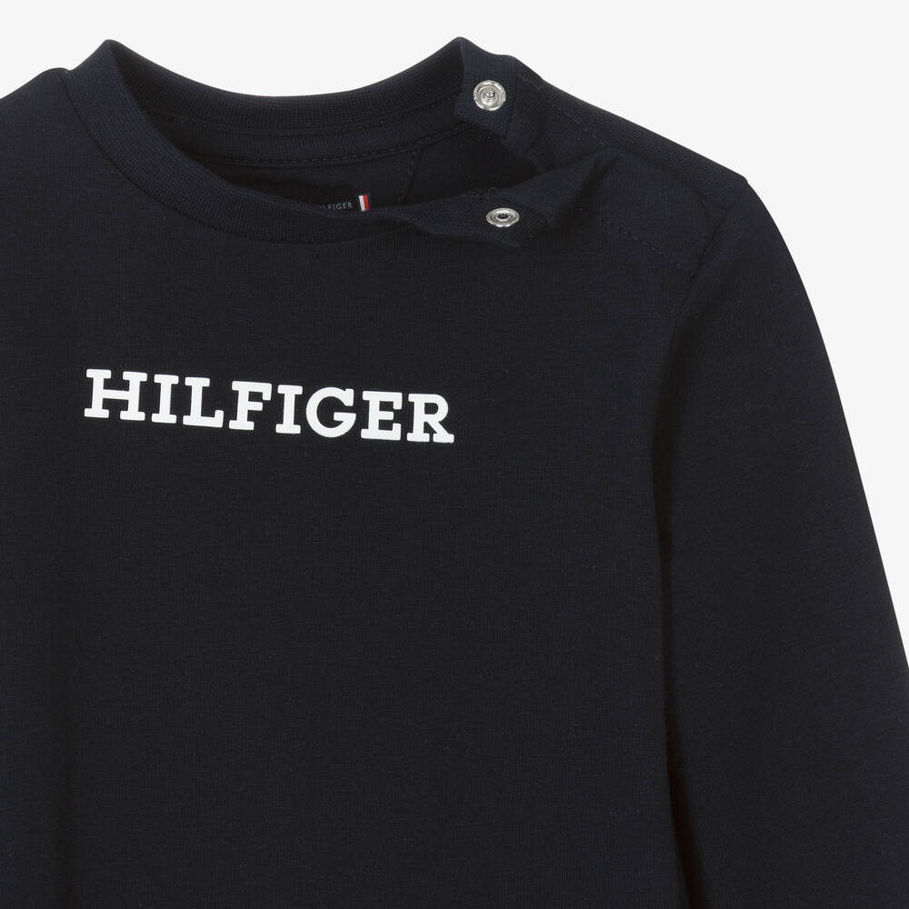 Tommy Hilfiger - Navy Blue Cotton Jersey Top