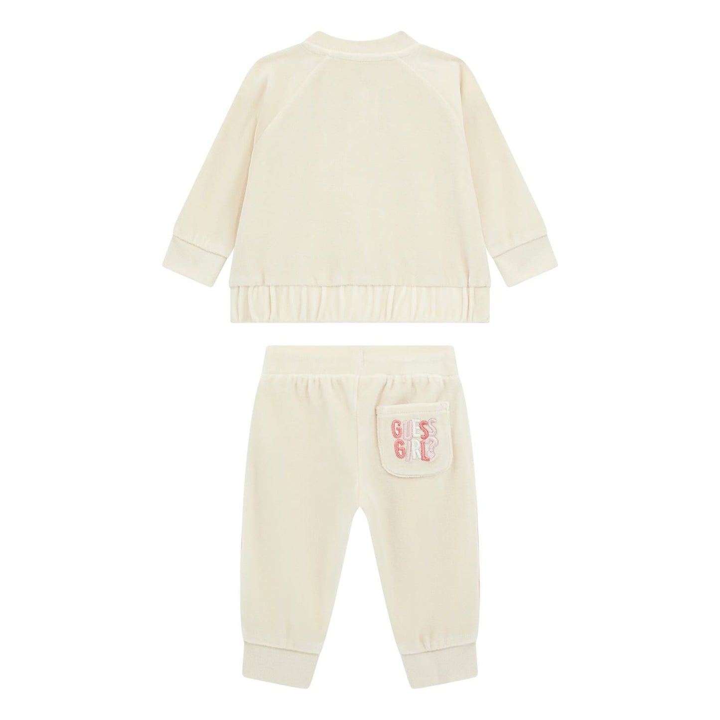 Guess - Baby Girls Velvet Cream Tracksuit