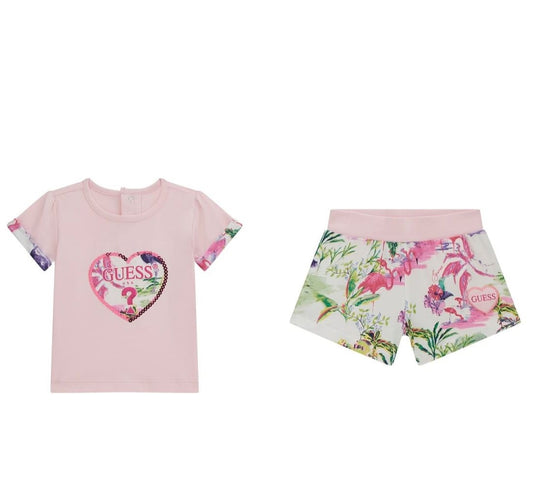 Guess - Baby Girls Flower Heart Set