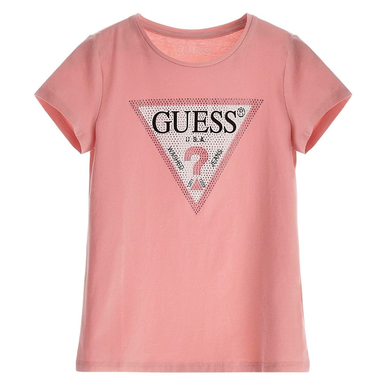 Guess - Pink Logo Top with Strass