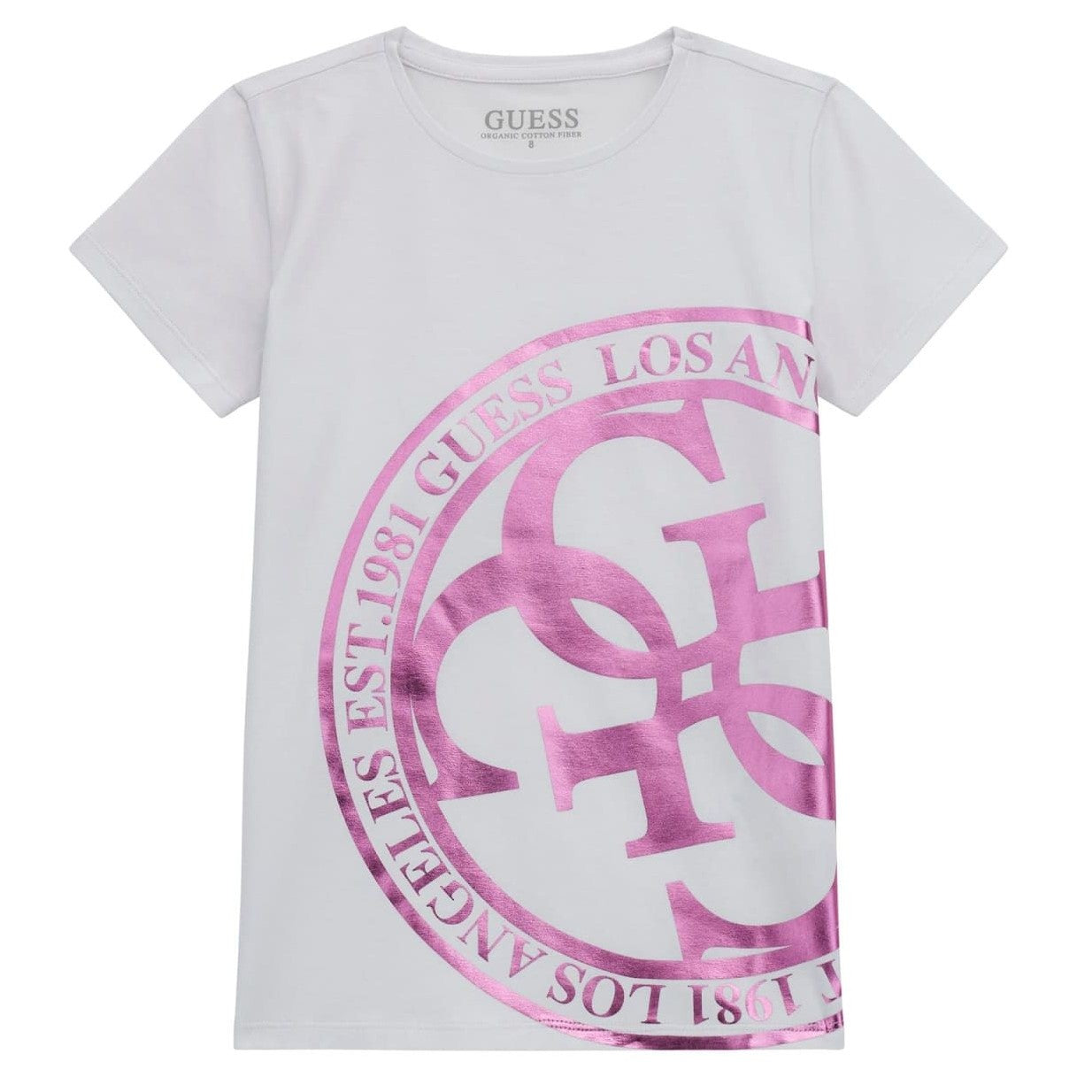 Guess - Girls White with Silver Pink Top