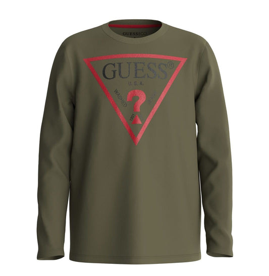 Guess - Khaki Long sleeve Logo Top