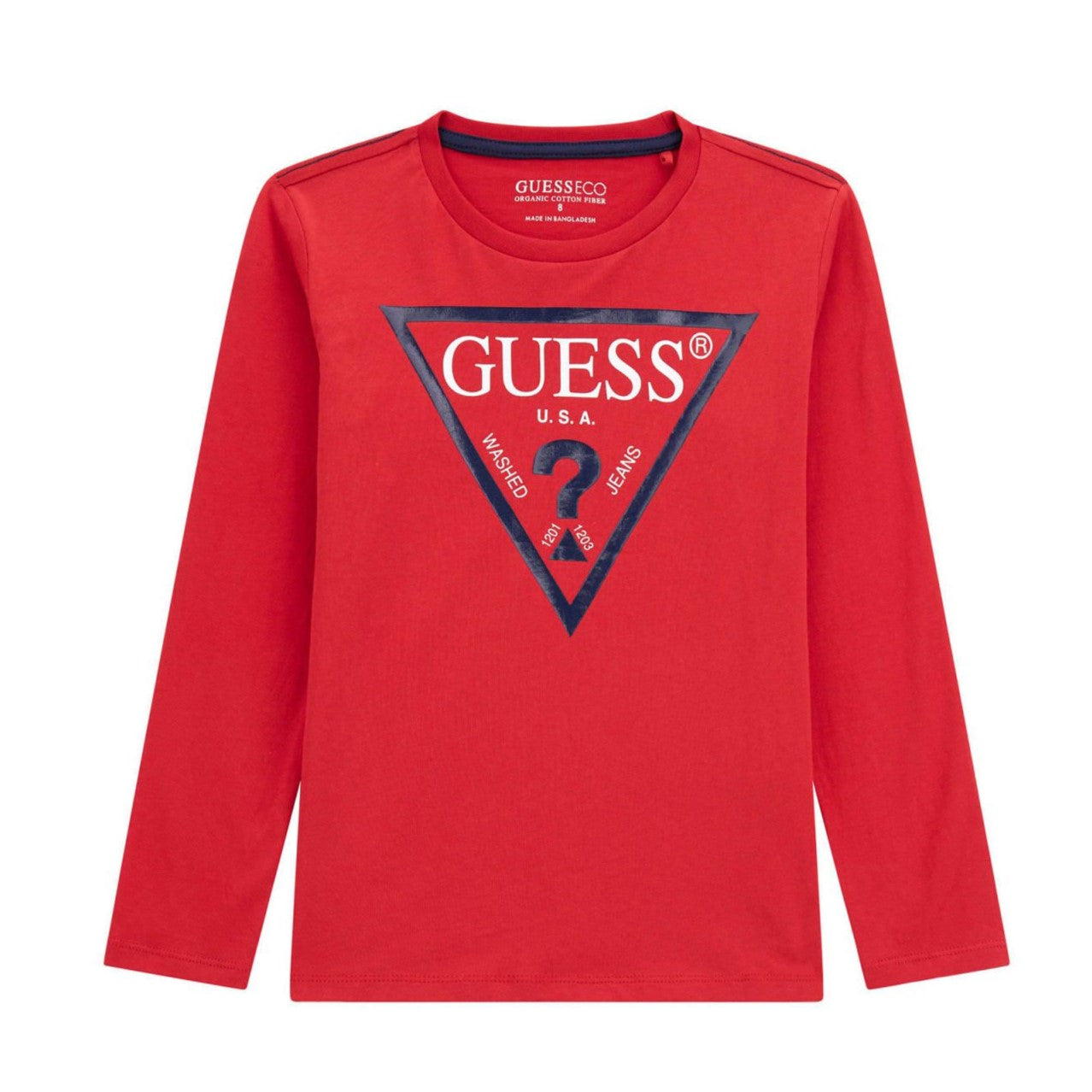 Guess - Red Long sleeve Logo Top