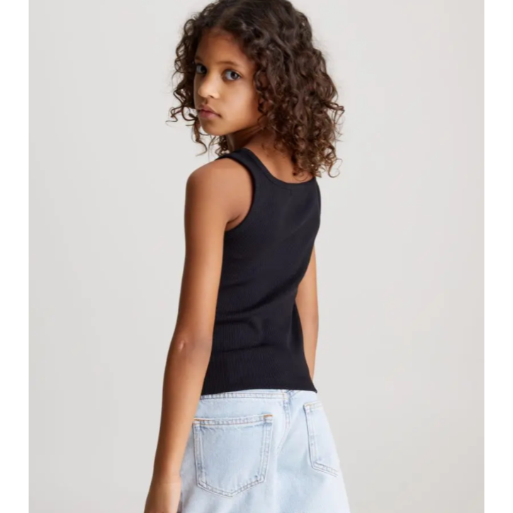 Calvin Klein - Black Girls Logo Top